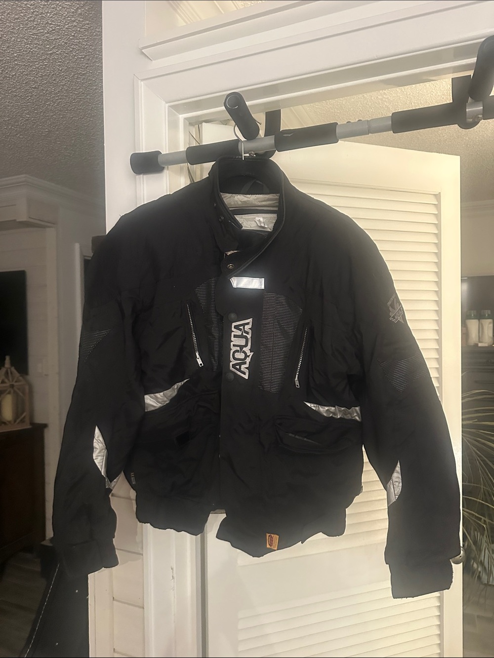 Men’s AQUA Black Jacket with Silver Reflective Accents w/ Armour